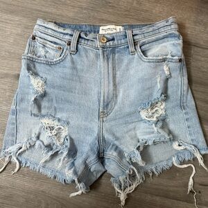Abercrombie & Fitch High Rise 4” Jean Shorts